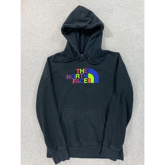 The‎ North Face Cotton Blend Multi Color Hoodie Sweatshirt (Women's Small) Black - Picture 1 of 13